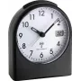 TFA 98.1040.01 Radio Controlled Alarm Clock with Temperature Display, Black