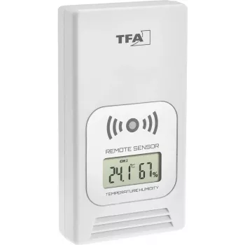 TFA LIFE Radio Weather Station ar iekštelpu/ārštelpu termometru un higrometru, melns/sudrabs