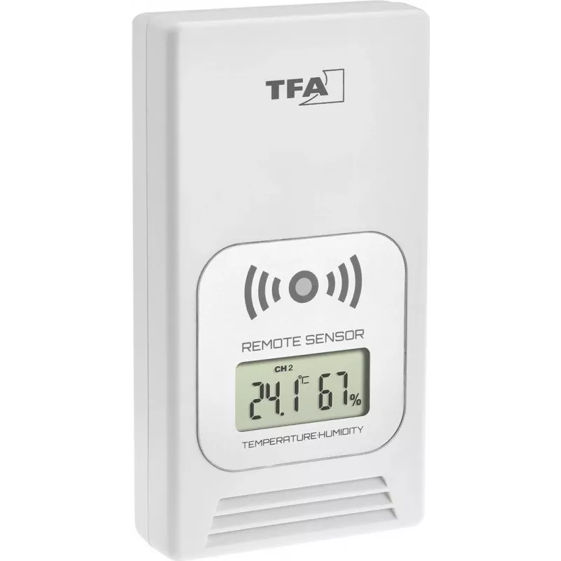 TFA LIFE Radio Weather Station ar iekštelpu/ārštelpu termometru un higrometru, melns/sudrabs