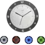 TFA LUMOCLOCK Radio-Controlled Wall Clock with Color Illumination, Digital LCD, 7 Colors, Indoor Temperature, Alarm, Snooze, 12/24H, DCF-77