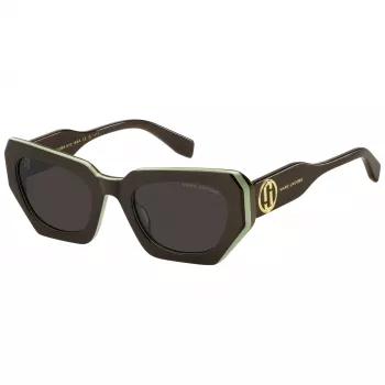 THE MARC JACOBS Sieviešu saulesbrilles MARC851/S - Kaķacs formas acetāta rāmis, pelēki gradienta lēcas, 52 mm