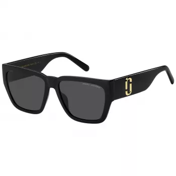 THE MARC JACOBS Sieviešu saulesbrilles MARC646S807 - Kvadrātveida acetāta rāmis, pelēki gradienta lēcas, UV400 aizsardzība, 57 mm lēcu platums