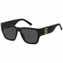 THE MARC JACOBS Sieviešu saulesbrilles MARC646S807 - Kvadrātveida acetāta rāmis, pelēki gradienta lēcas, UV400 aizsardzība, 57 mm lēcu platums
