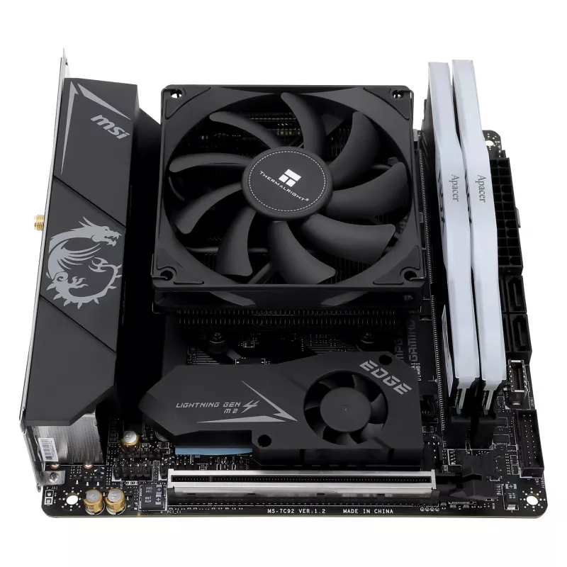 Thermalright AXP90-X36 Black zema profila CPU dzesētājs, 92mm PWM ventilators, ITX, Intel & AMD