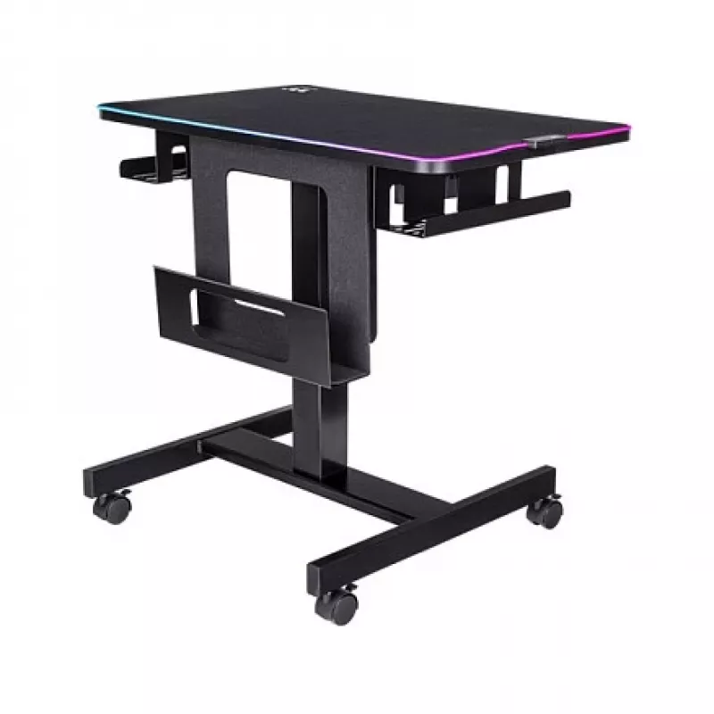 Thermaltake CycleDesk 100 GGD elektriski regulējams augstuma galds ar RGB, melns