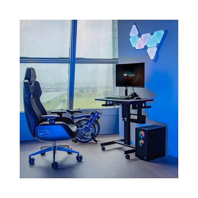 Thermaltake CycleDesk 100 GGD elektriski regulējams augstuma galds ar RGB, melns