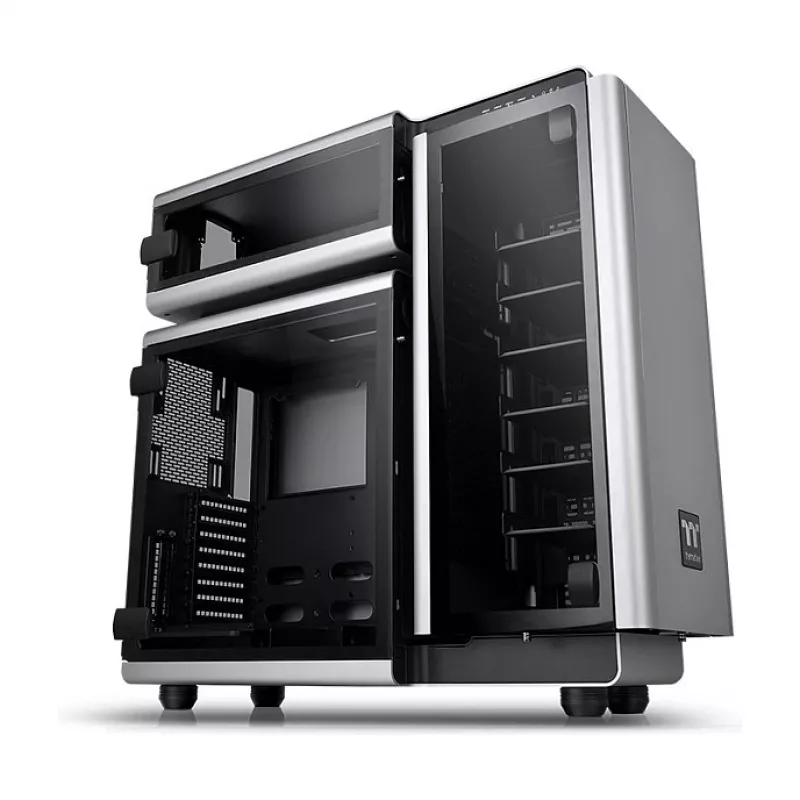 Thermaltake Level 20 Tempered Glass Edition pilna torņa korpuss, pelēks/melns, ARGB ventilatori