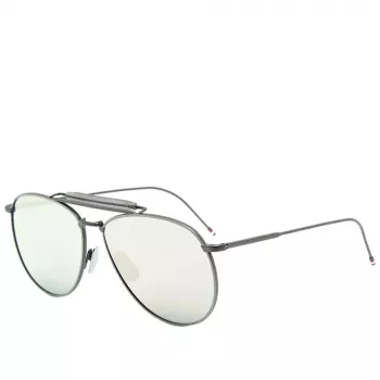 Thom Browne Unisex TB015LTDBLKGR Aviator Saulesbrilles 62/15/144 mm