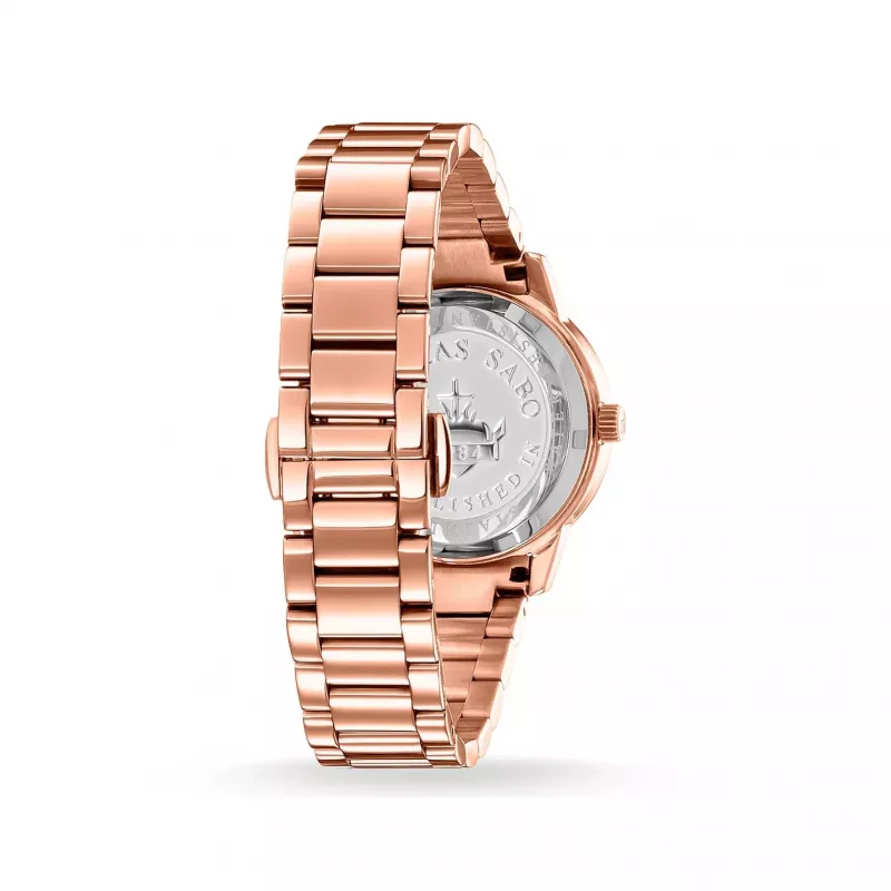 THOMAS SABO Sieviešu pulkstenis WA02152652093 33mm Roze zelta nerūsējošā tērauda siets