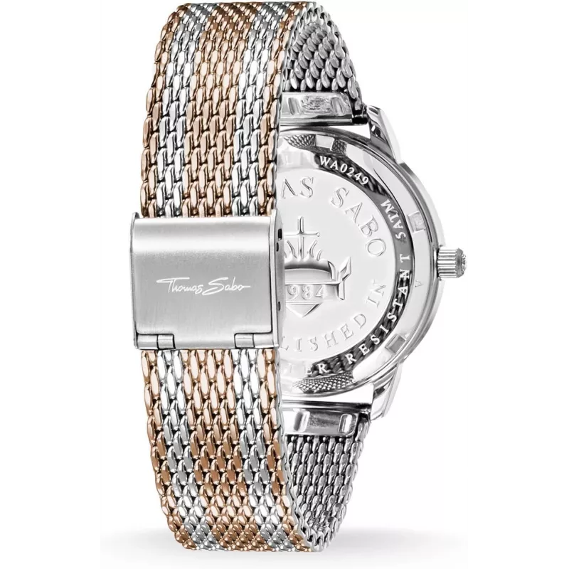 THOMAS SABO Sieviešu pulkstenis WA02732832013 - Kvarcs, Nerūsējošais tērauds, Sudraba ciparnīca