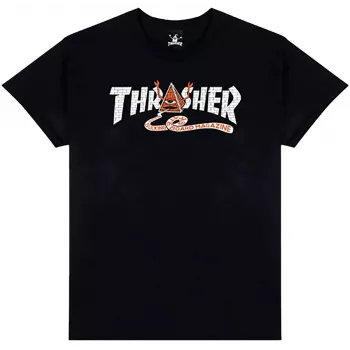Thrasher x Toy Machine T-krekls Pyramid Melns M