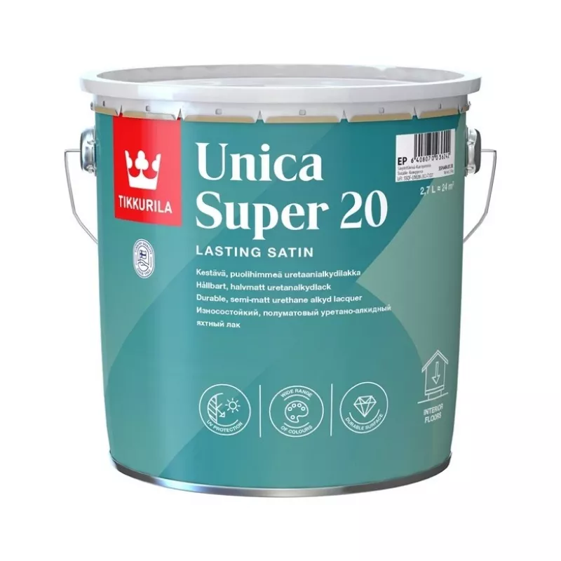 Tikkurila Unica Super 20 Semi-Gloss Alkyd Paint 2.7L