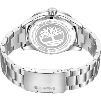 Timberland vīriešu analogais kvarca pulkstenis TDWGH0010503 46mm nerūsējošā tērauda korpuss, brūna ādas siksniņa, zils ciparnīca
