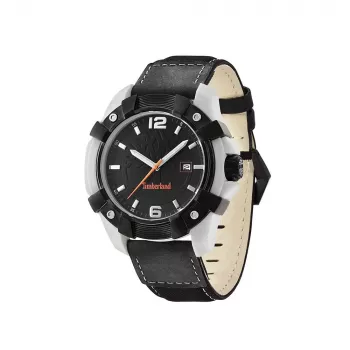 TIMBERLAND Vīriešu Chocorua kvarca analogais pulkstenis 44 mm nerūsējošā tērauda korpuss brūna ādas siksniņa 13326JPGYB02B