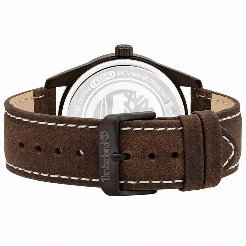 TIMBERLAND Vīriešu pulkstenis TBL16004JYU03 43mm Zils ciparnīca Brūna ādas siksniņa
