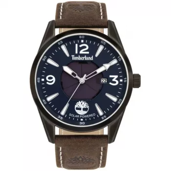 TIMBERLAND Vīriešu pulkstenis TBL16004JYU03 43mm Zils ciparnīca Brūna ādas siksniņa