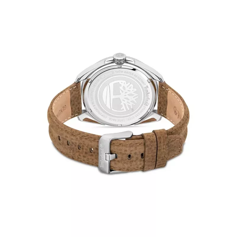 Timberland vīriešu pulkstenis TDWGF2200903 45mm nerūsējošais tērauds brūna āda