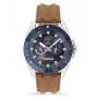 Timberland vīriešu pulkstenis TDWGF2200903 45mm nerūsējošais tērauds brūna āda