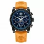 Timberland vīriešu pulkstenis TDWGF2230406M 46mm Nerūsējošais tērauds Zils ciparnīca Brūna ādas siksniņa