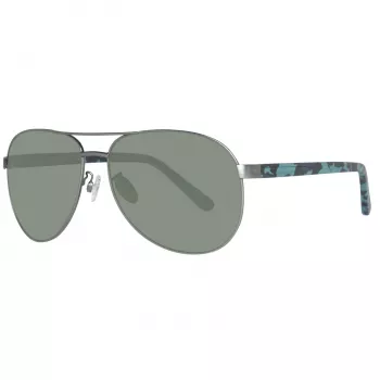 Timberland TB9086-6209D Vīriešu polarizētās saulesbrilles - Matēts melns rāmis, zaļas lēcas