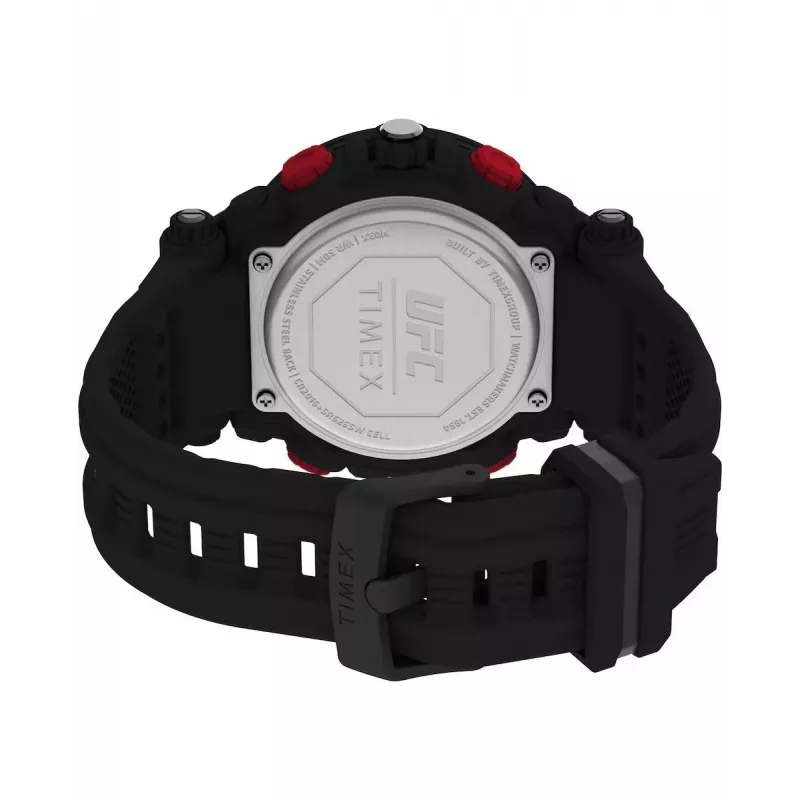 TIMEX Vīriešu digitālais kvarca pulkstenis TW5M52800 50mm sveķu korpuss melna sveķu siksniņa