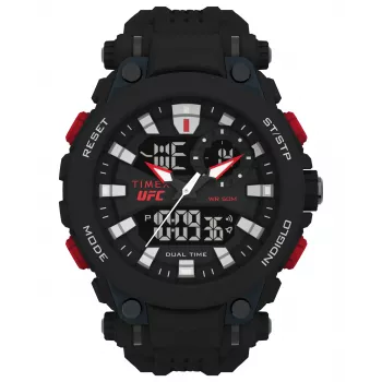 TIMEX Vīriešu digitālais kvarca pulkstenis TW5M52800 50mm sveķu korpuss melna sveķu siksniņa