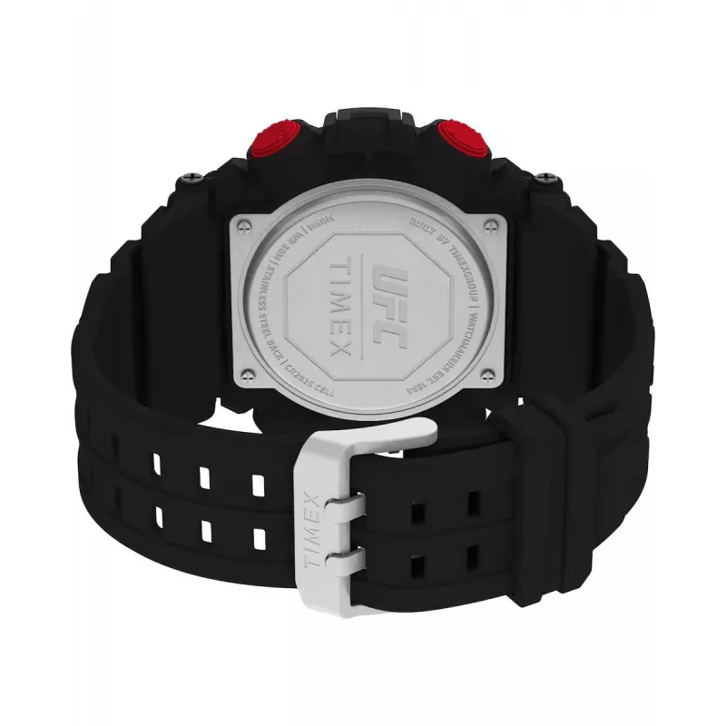 TIMEX vīriešu digitālais kvarca pulkstenis TW5M53700 50mm melns sveķu silikons