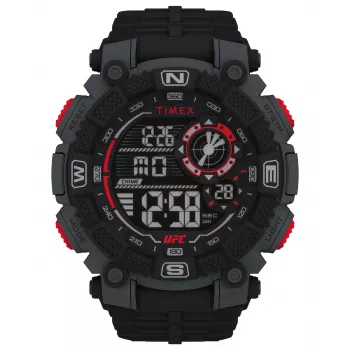 TIMEX vīriešu digitālais kvarca pulkstenis TW5M53700 50mm melns sveķu silikons