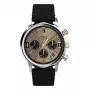 Timex vīriešu Expedition Scout TW2W60300A analogais kvarca pulkstenis - 43mm, melna ciparnīca, brūna ādas siksniņa, INDIGLO nakts apgaismojums