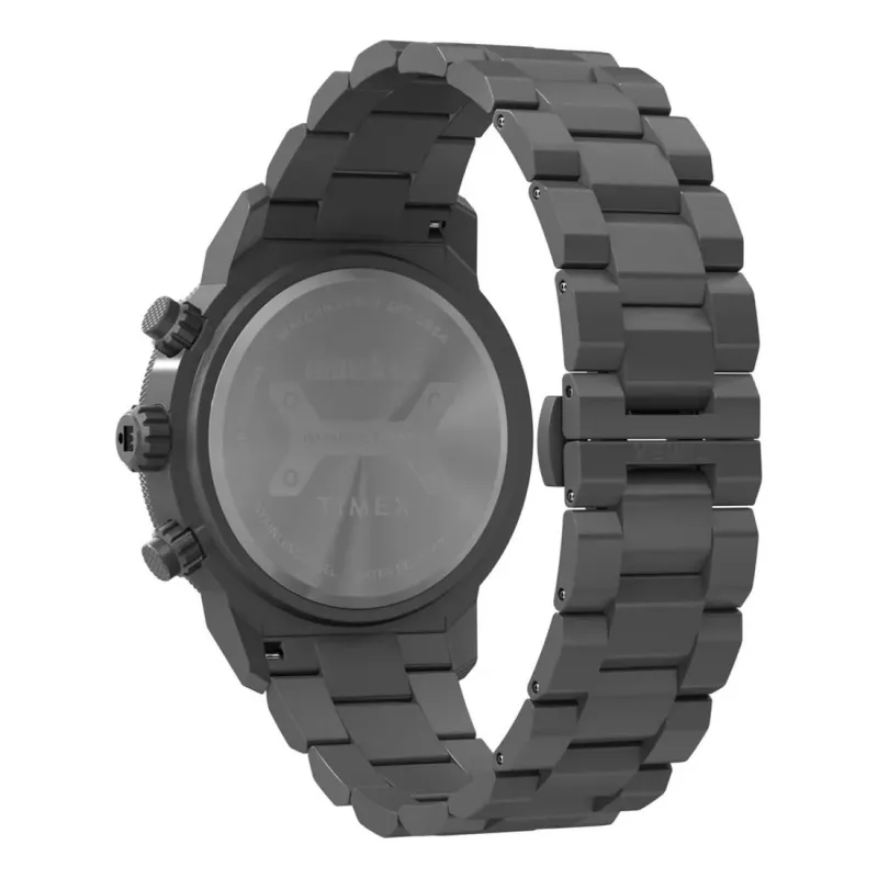 Timex vīriešu TW2Y02000 Expedition North Field Post Solar 44mm pulkstenis - melna ciparnīca un videi draudzīga auduma siksniņa
