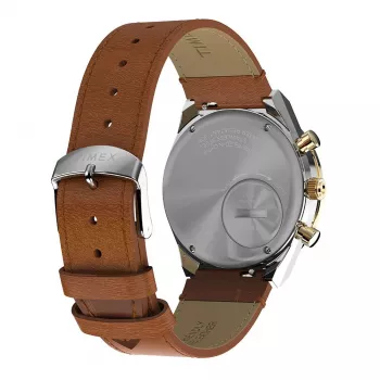 Timex TW2W64400 Vīriešu lauka pulkstenis 42mm melns ciparnīca brūna ādas siksna