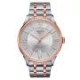 TISSOT T-Classic Chemin des Tourelles Vīriešu Automātiskais Pulkstenis 42mm Nerūsējošais Tērauds ar Rožu Zelta PVD