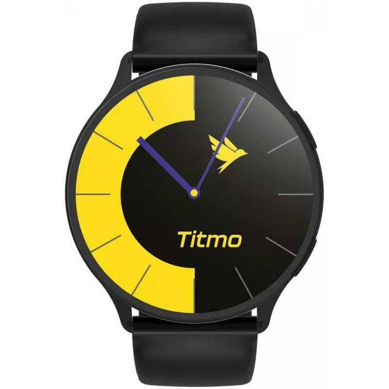 TITMO O-200 Smartwatch ar 1,32 collu AMOLED, GPS, Bluetooth 5.0, sirdsdarbības monitoru, IP68 - Melns