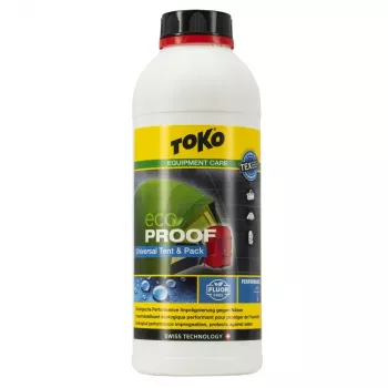 TOKO Tent and Pack Proof 1000 ml Uzpilde - Auduma impregnētājs un ūdensnecaurlaidīgs līdzeklis teltīm, mugursomām, āra tekstilijām