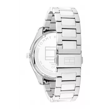Tommy Hilfiger vīriešu 1710541 analogais kvarca pulkstenis 44mm nerūsējošā tērauda korpuss brūna ādas siksniņa zils ciparnīca