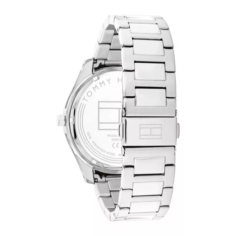 Tommy Hilfiger vīriešu 1710541 analogais kvarca pulkstenis 44mm nerūsējošā tērauda korpuss brūna ādas siksniņa zils ciparnīca