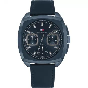 Tommy Hilfiger vīriešu 1710558 analogais kvarca pulkstenis 40 mm zils ciparnīca brūna āda