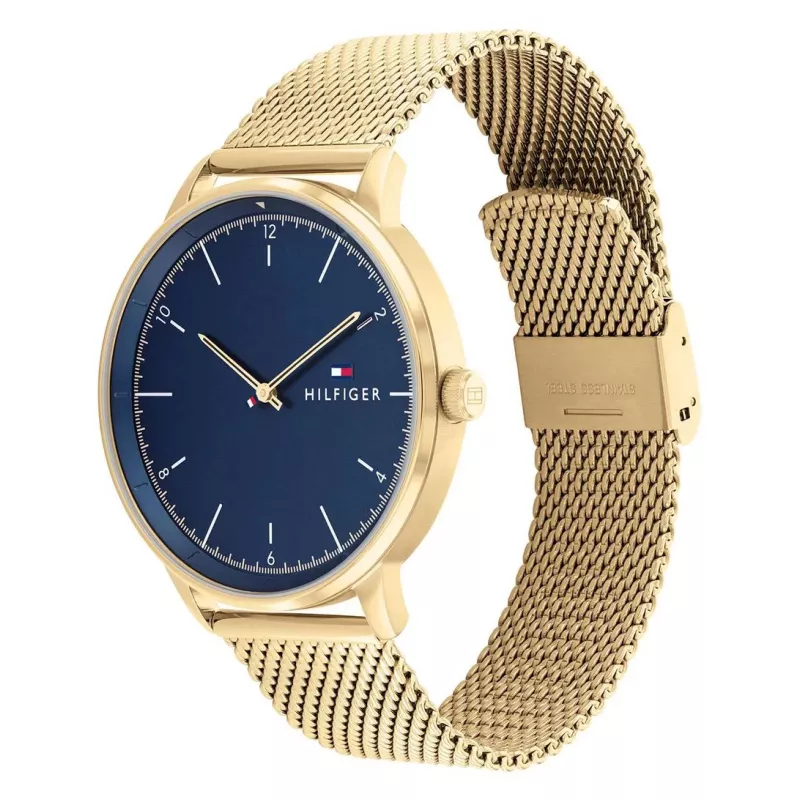 Tommy Hilfiger vīriešu 1791877 analogais kvarca pulkstenis 43mm nerūsējošais tērauds zils ciparnīca