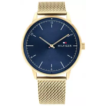 Tommy Hilfiger vīriešu 1791877 analogais kvarca pulkstenis 43mm nerūsējošais tērauds zils ciparnīca