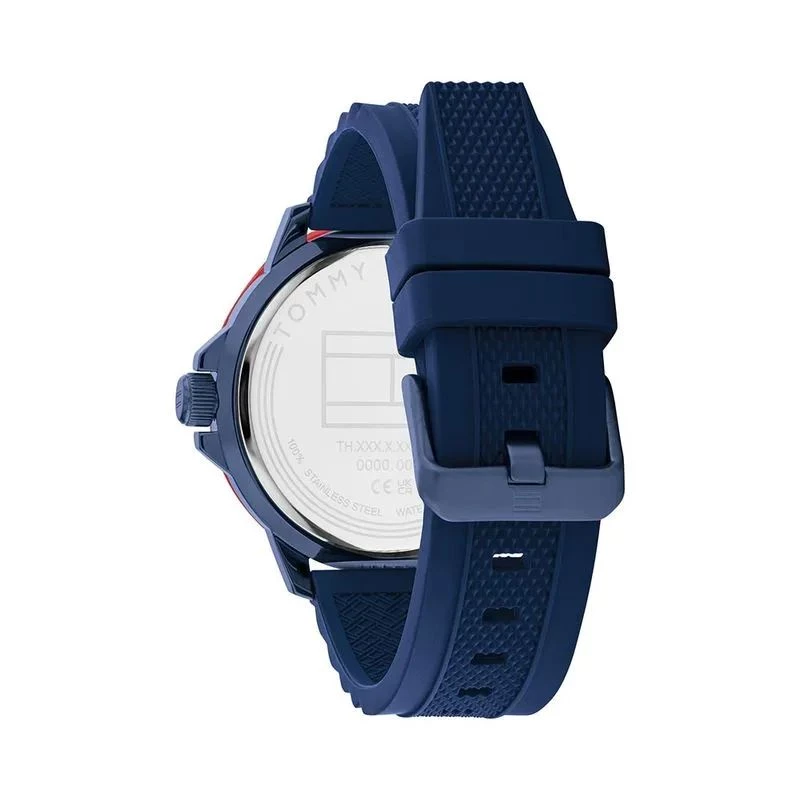 Tommy Hilfiger vīriešu 1792022 analogais kvarca pulkstenis 48mm nerūsējošais tērauds zils ciparnīca