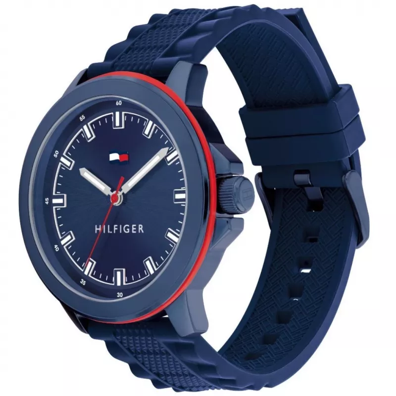 Tommy Hilfiger vīriešu 1792022 analogais kvarca pulkstenis 48mm nerūsējošais tērauds zils ciparnīca