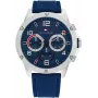 Tommy Hilfiger vīriešu 1792027 analogais kvarca pulkstenis 44mm zils ciparnīca sudraba nerūsējošais tērauds