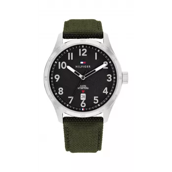 Tommy Hilfiger vīriešu Damon kvarca analogais pulkstenis 1710593 43mm zils ciparnīca nerūsējošais tērauds