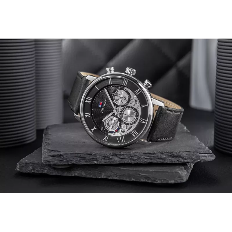 Tommy Hilfiger Vīriešu Damon Kvarca Nerūsējošā Tērauda Pulkstenis 40mm Zils Ciparnīca 1710565