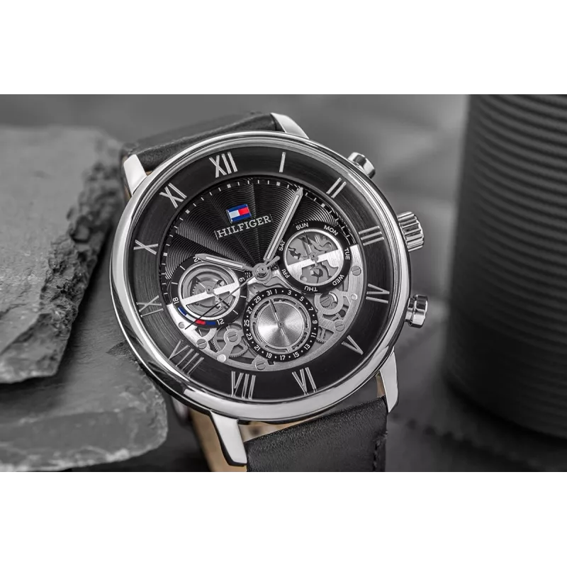 Tommy Hilfiger Vīriešu Damon Kvarca Nerūsējošā Tērauda Pulkstenis 40mm Zils Ciparnīca 1710565