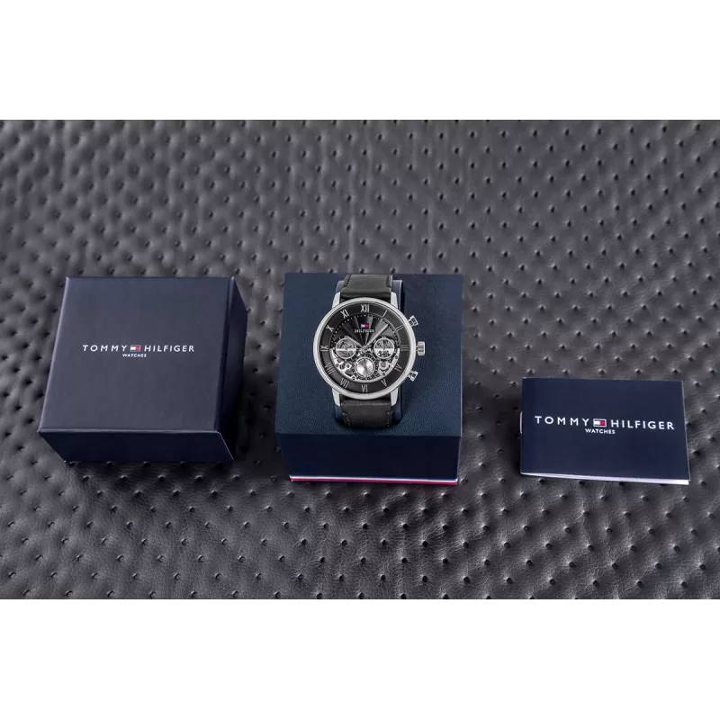 Tommy Hilfiger Vīriešu Damon Kvarca Nerūsējošā Tērauda Pulkstenis 40mm Zils Ciparnīca 1710565