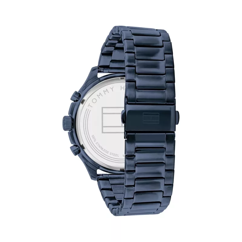 Tommy Hilfiger vīriešu Damon kvarca pulkstenis 1791853 44mm zils silikons
