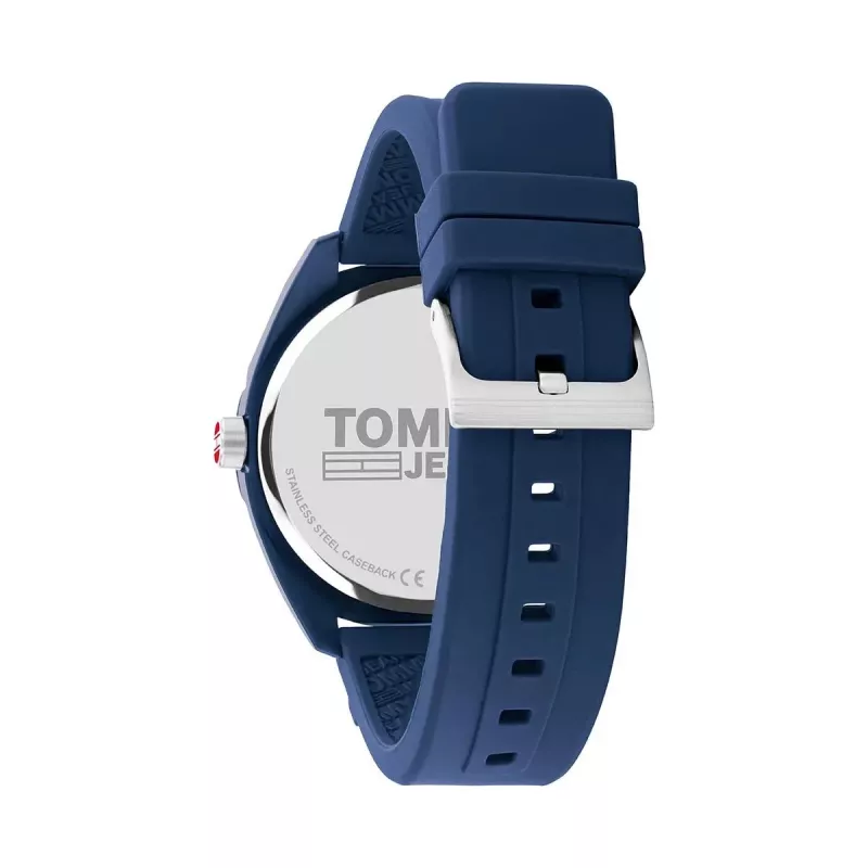 Tommy Hilfiger Vīriešu Damon kvarca pulkstenis 1791927 45mm Zils ciparnīca Nerūsējošā tērauda sieta aproce