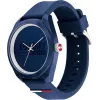 Tommy Hilfiger Vīriešu Damon kvarca pulkstenis 1791927 45mm Zils ciparnīca Nerūsējošā tērauda sieta aproce