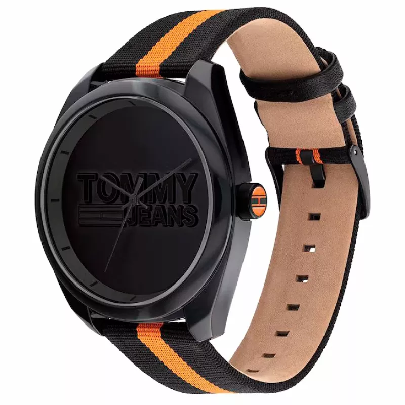 Tommy Hilfiger Vīriešu Damon kvarca pulkstenis 1792042 45 mm Nerūsējošais tērauds Zils ciparnīca